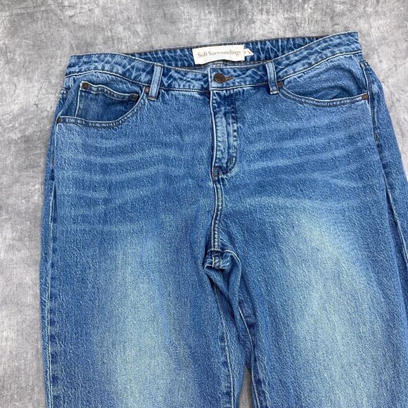 Soft Surroundings Jeans Women 18 36Wx27L‎ Blue Taper Soft Lyocell Stretch Denim - Picture 2 of 12